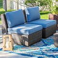 Modern Garden Pe Rattan Outdoor Sofa Combination